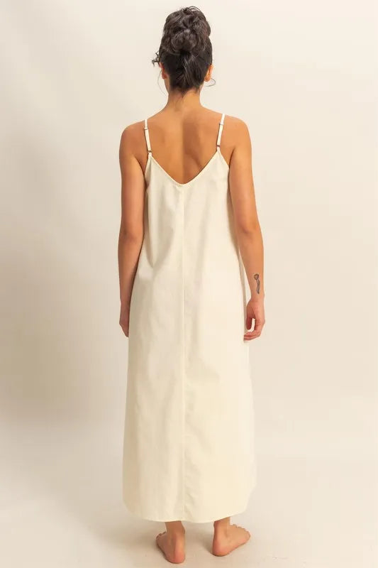 HYFVE Dyed V-Neck Loose Dress