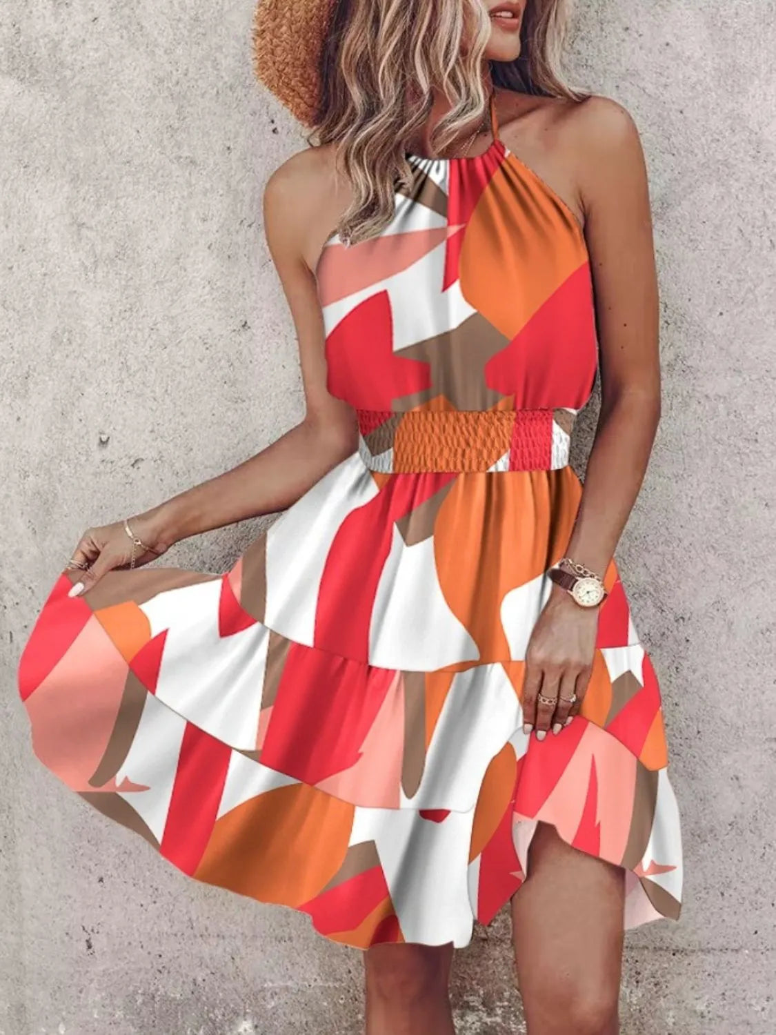 Boho Twist Mini Dress