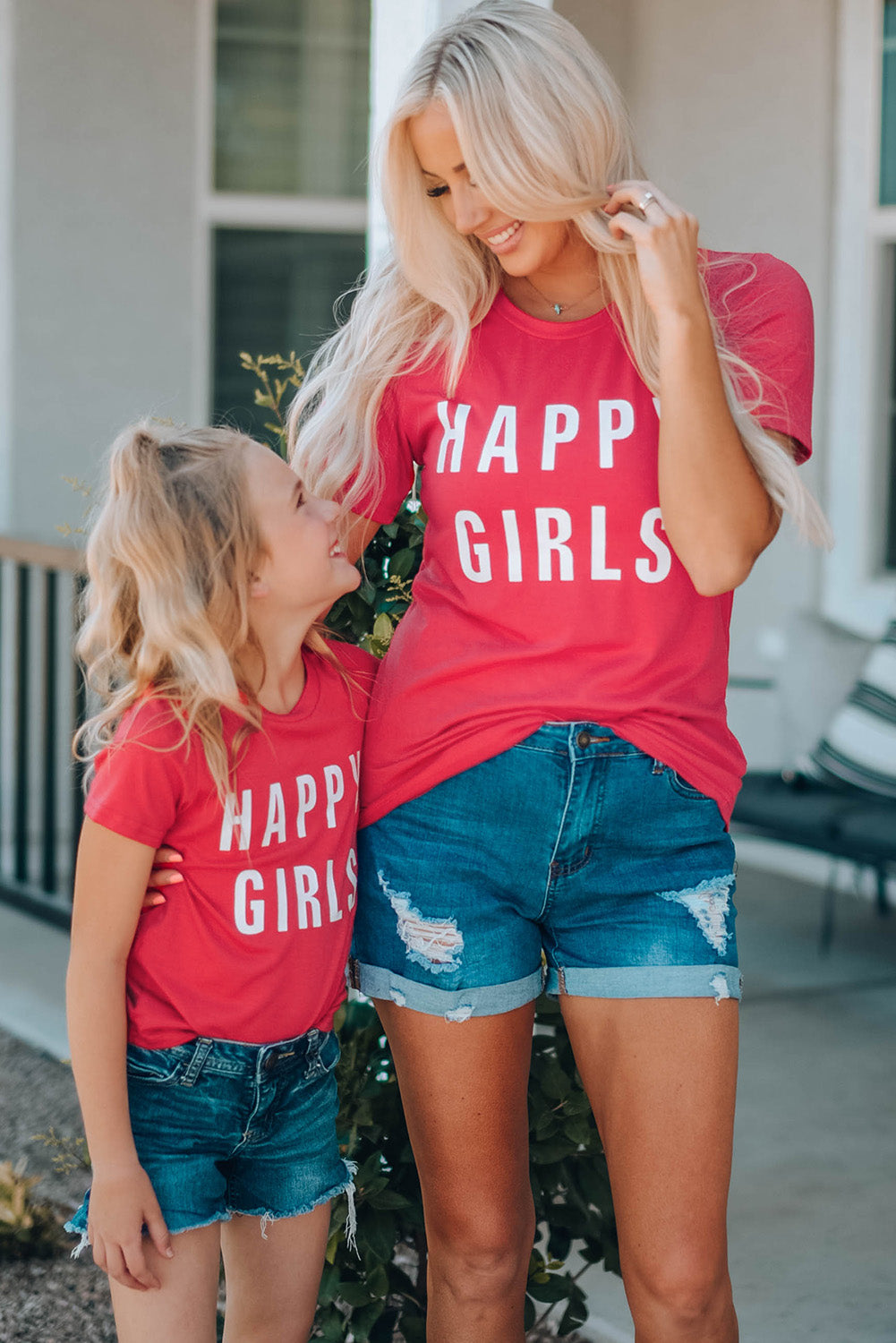 HAPPY GIRLS Graphic Short Sleeve T-Shirt