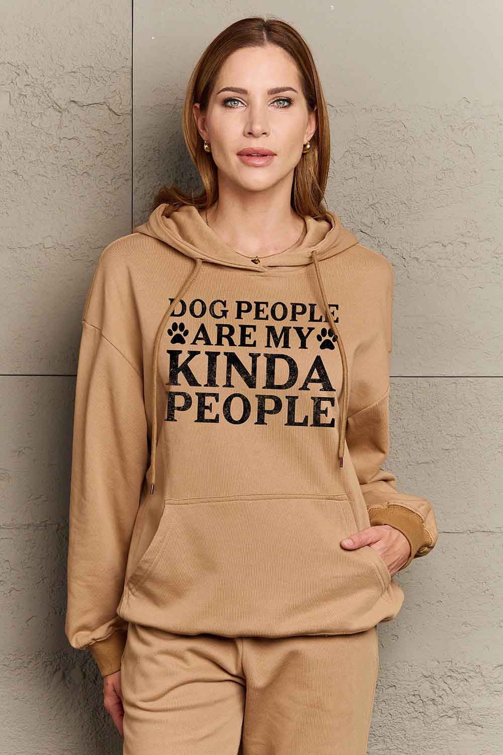 Dog Paw Slogan Graphic Hoodie