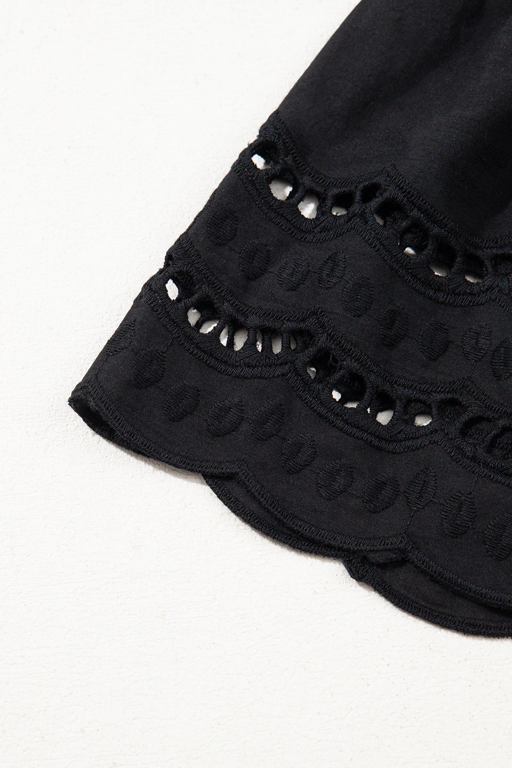 Black Whisper Eyelet Top