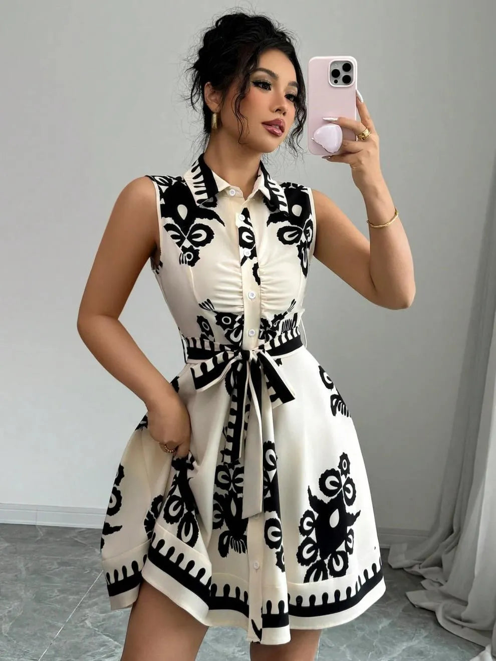 Breezy Button Dress