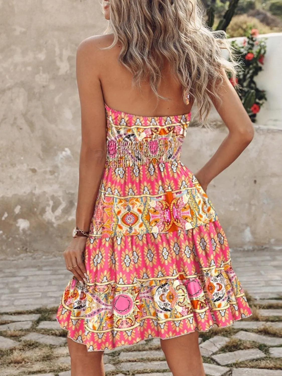 Boho Twist Mini Dress