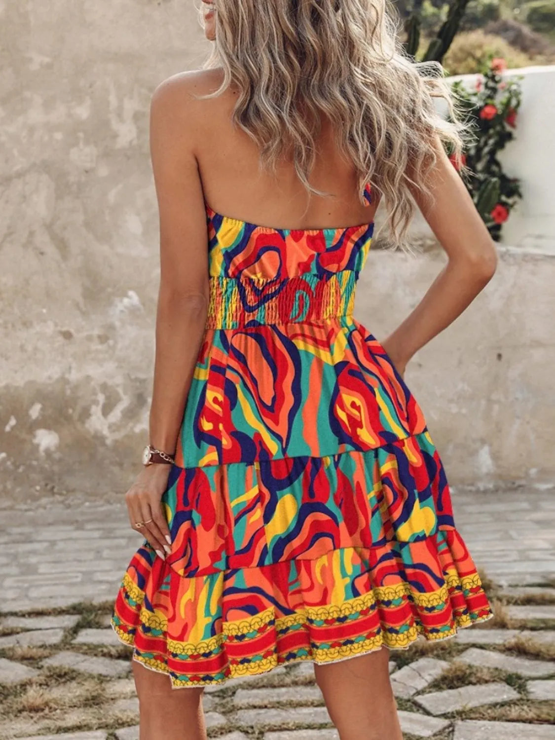 Boho Twist Mini Dress