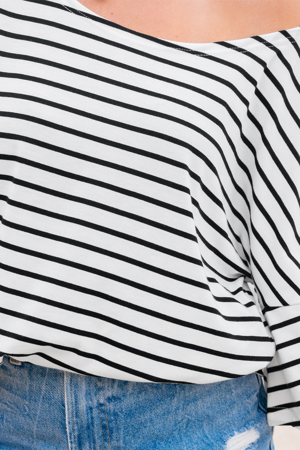 Ebony Drift Striped Blouse