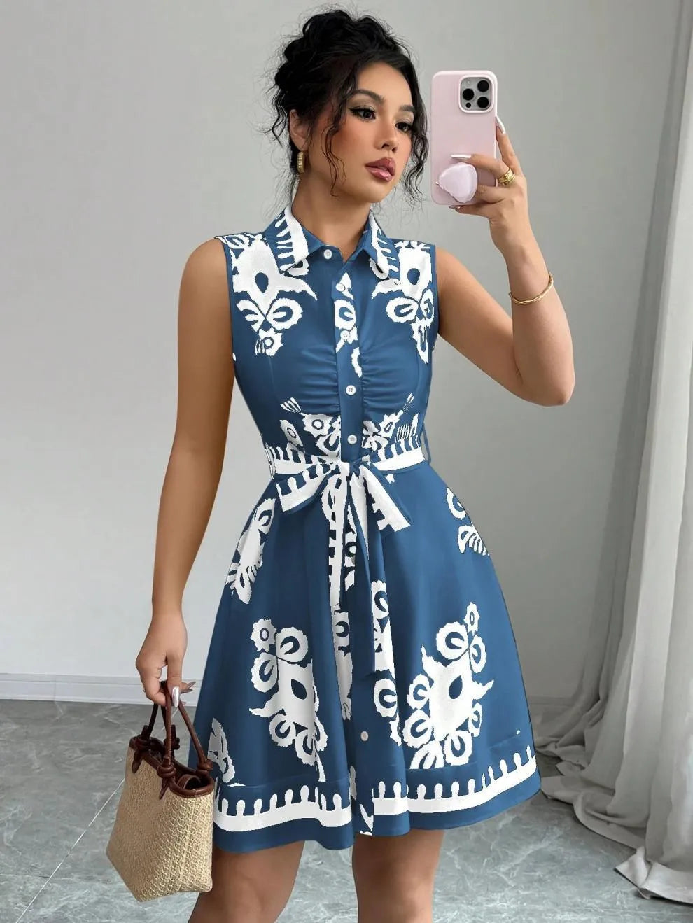 Breezy Button Dress