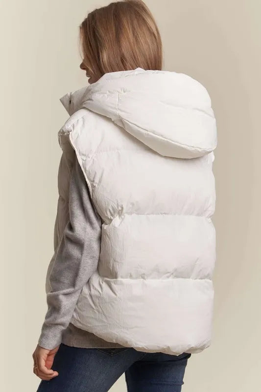 ADORA Casual Puffy Hoodie Vest