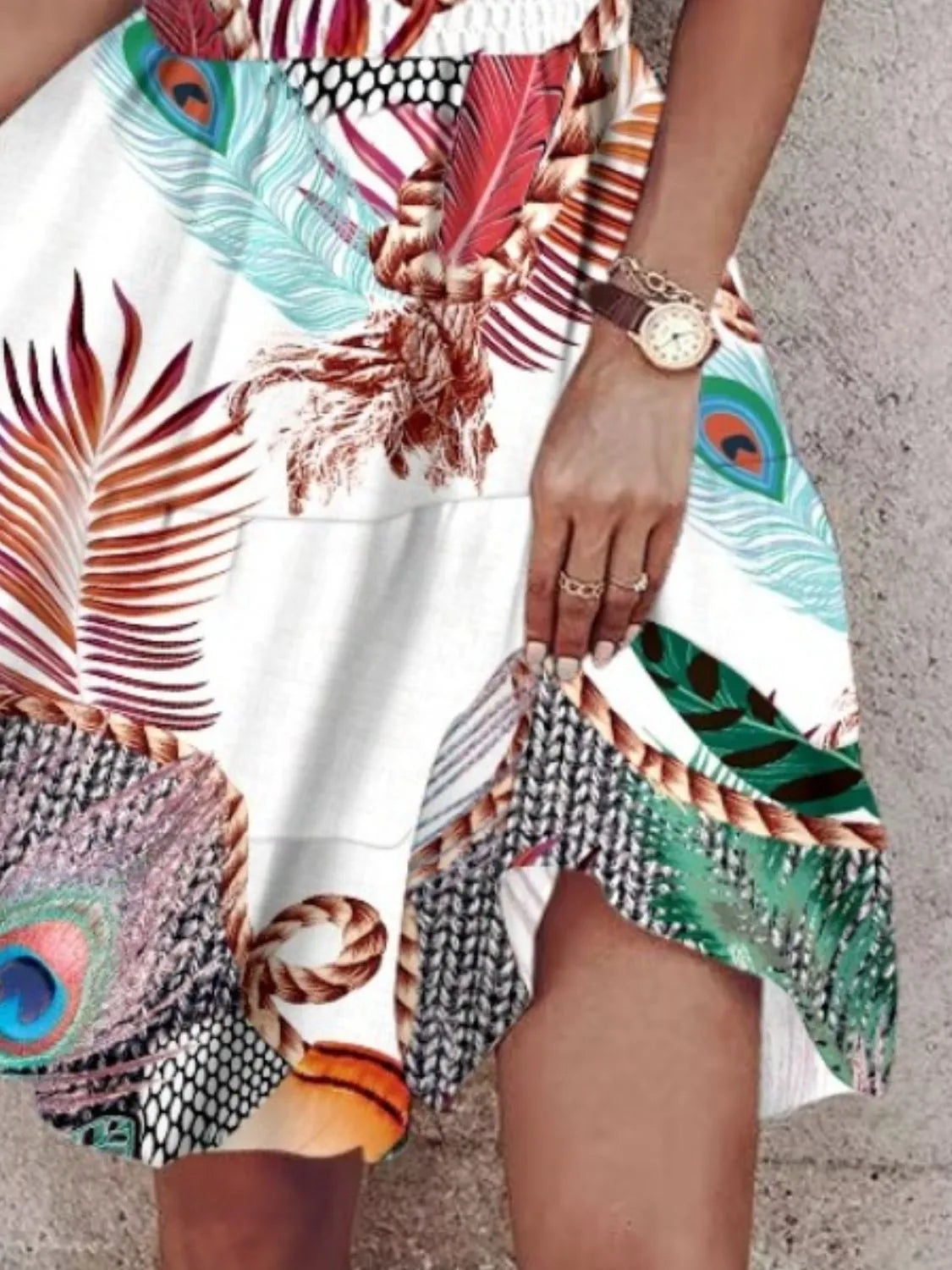 Boho Twist Mini Dress