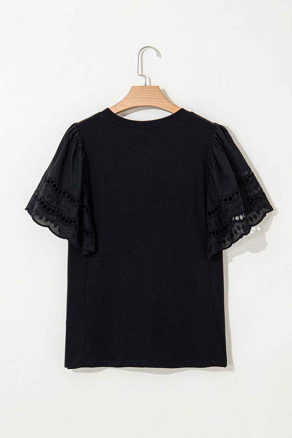 Black Whisper Eyelet Top