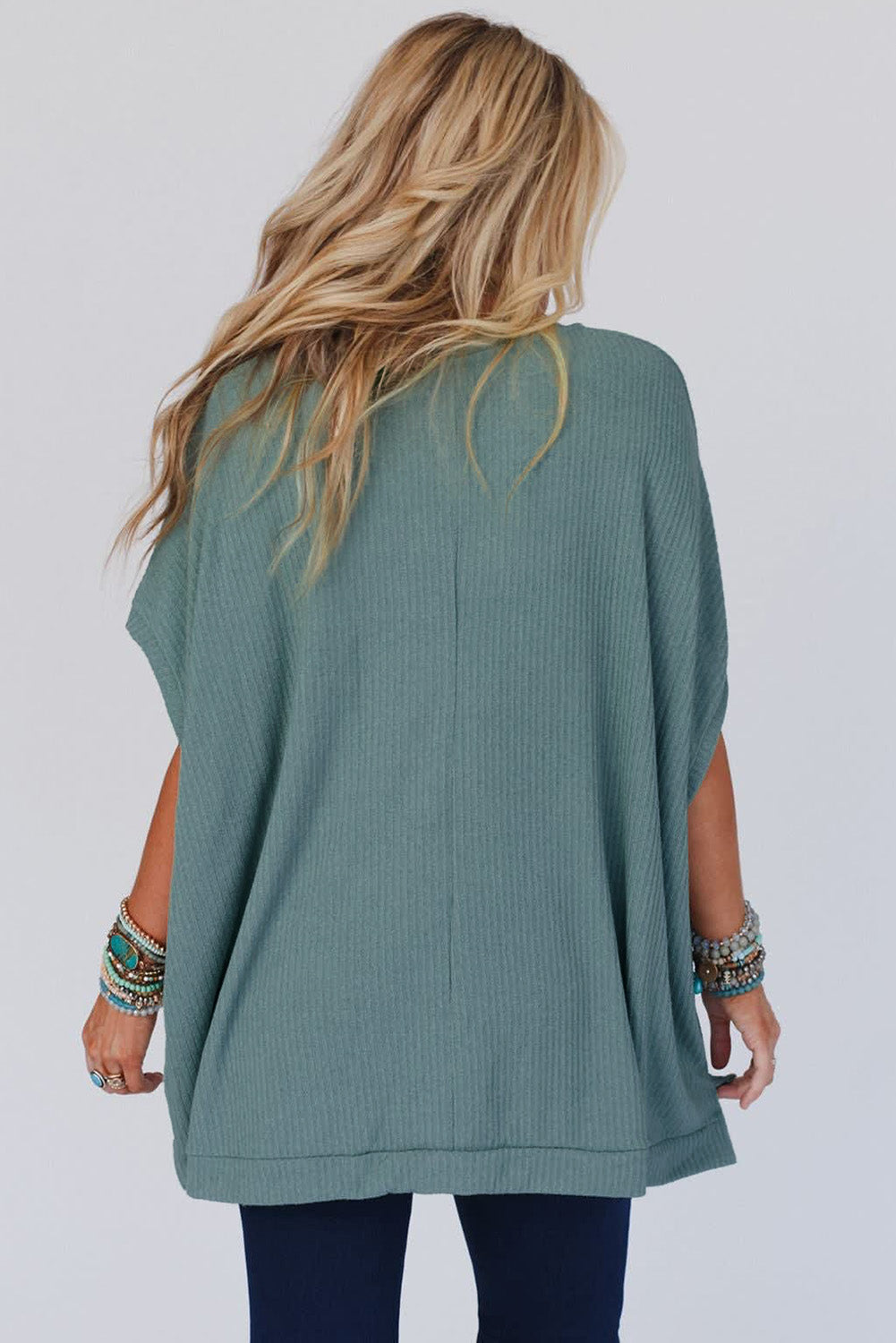 Jade Dusk Ribbed Dolman Top
