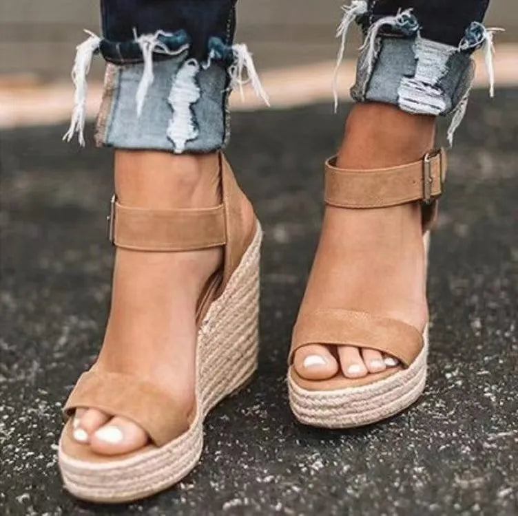High Heel Wedge Sandals