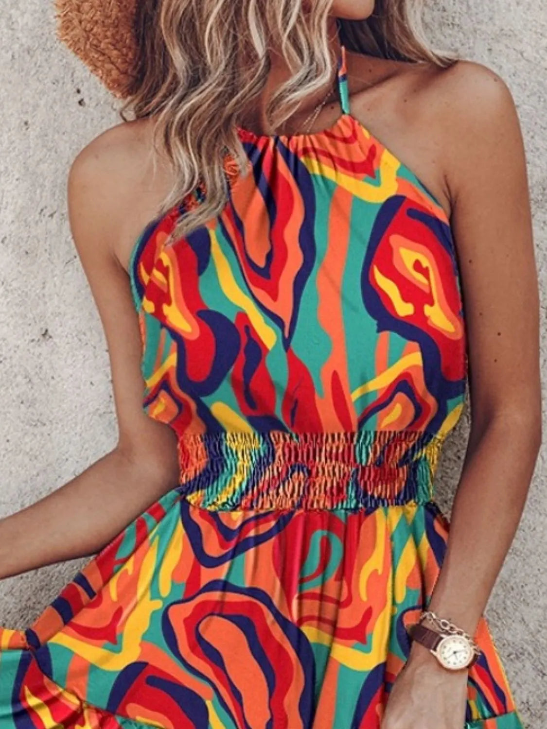 Boho Twist Mini Dress
