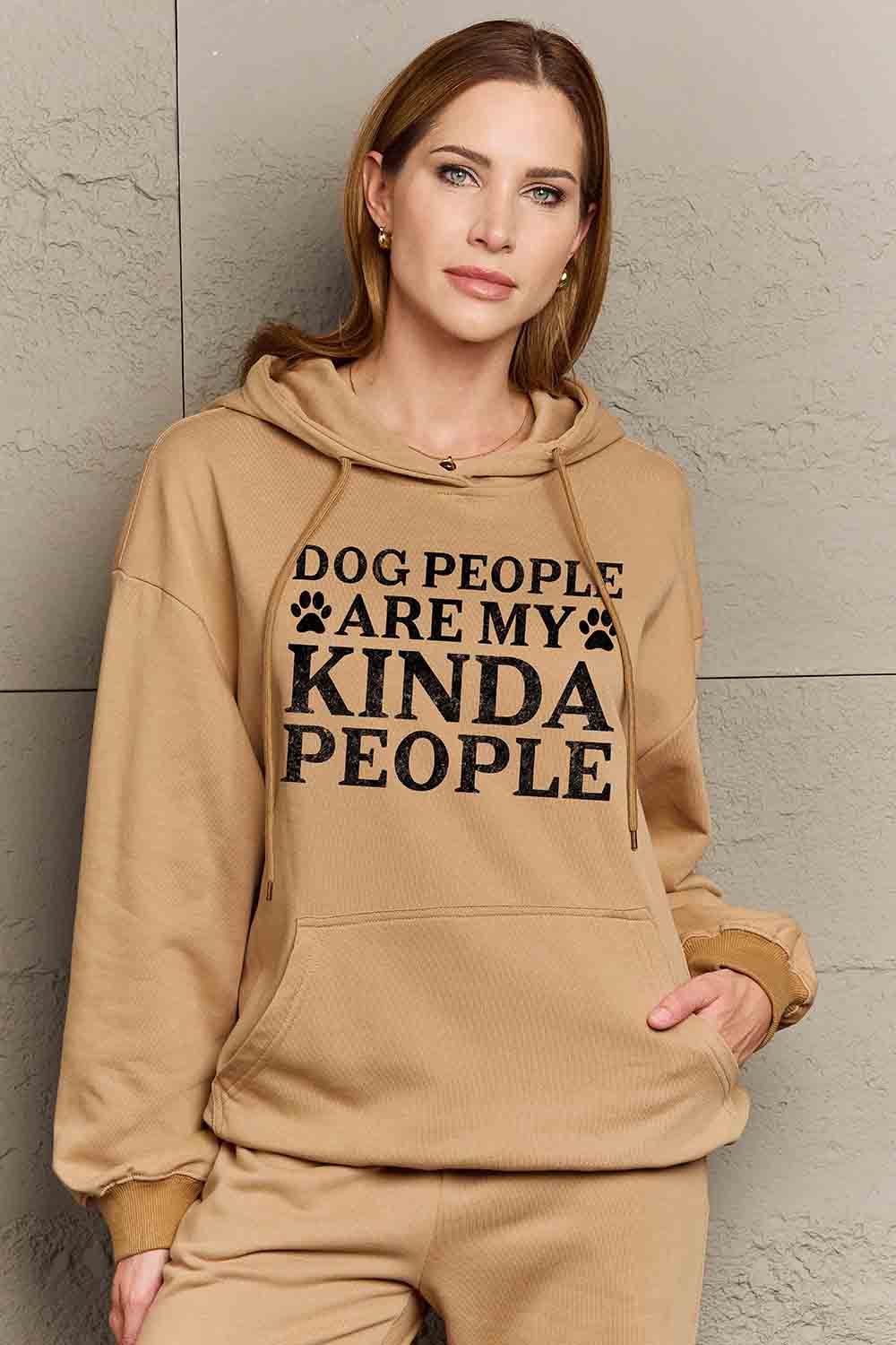 Dog Paw Slogan Graphic Hoodie
