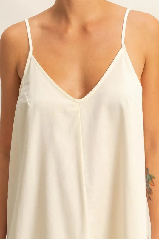 HYFVE Dyed V-Neck Loose Dress