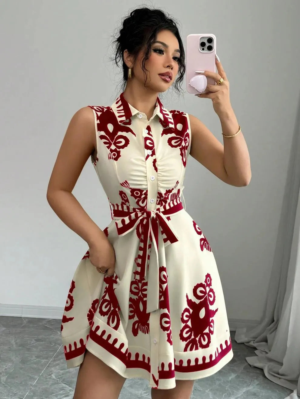 Breezy Button Dress