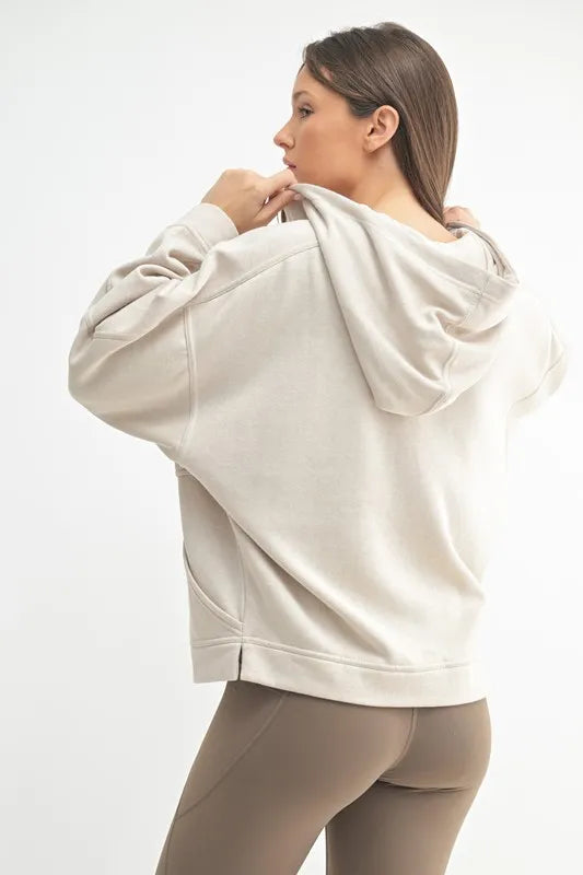 Drift Burnout Fleece Snap Hoodie